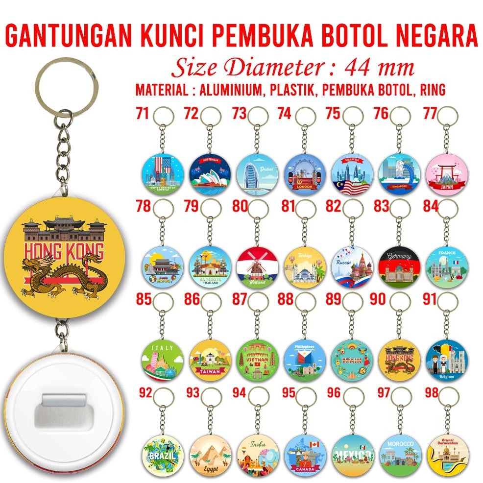 GANTUNGAN Landmark Series ที่เปิดขวดพวงกุญแจโซดาเครื่องดื่มที่เปิดขวดของที่ระลึกของที่ระลึกต่างๆ Cou