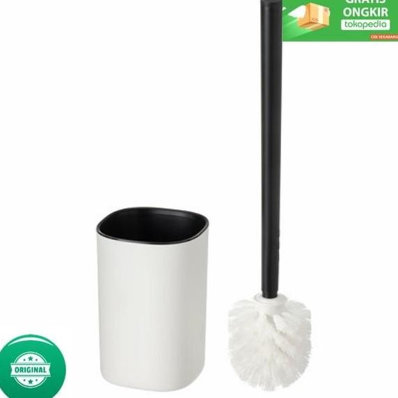 LKEA แปรงทําความสะอาดห้องน้ําห้องน้ําพร้อมภาชนะ 37 ซม. Original_White