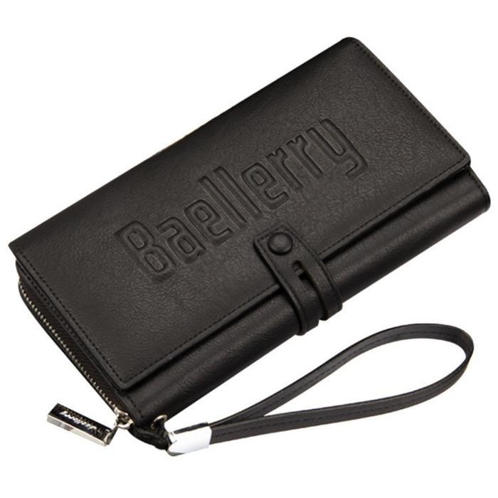 HP LFF BAELLERRY ORIGINAL HETERO ผู้หญิงยาว FOLDING WALLET WA615B7 เกาหลีแบรนด์ผู้หญิงสีน้ําตาลหนังข