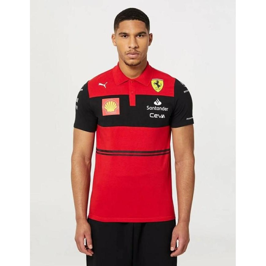 MERAH FERRARI RED RACING TEAM F1 POLO SHIRT/PREMIUM เสื้อโปโลผู้ชาย