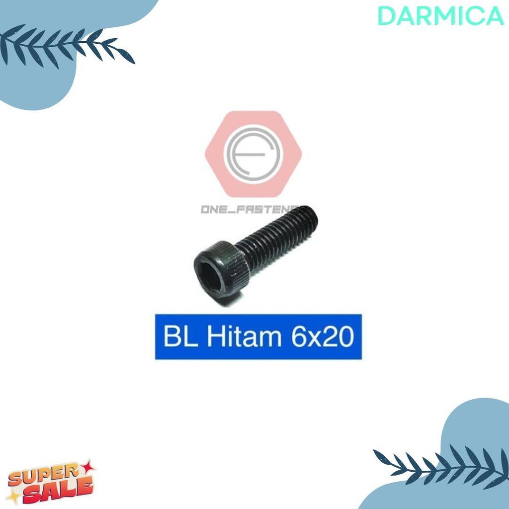 สีดํา M6X20 L Bolt ความยาว 2 ซม. L5 ด้ายกุญแจ 10 6X20 6 มม. 6Mili