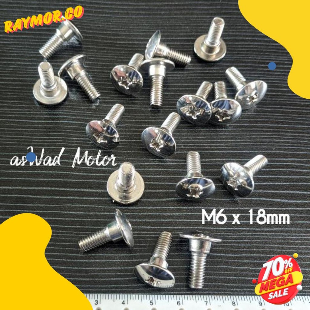 Independence 1 ชิ้น Supra Chrome Body Bolts M6 X 18 มิลลิเมตร / Supra Chrome Body Bolts M6X18 มิลลิเ