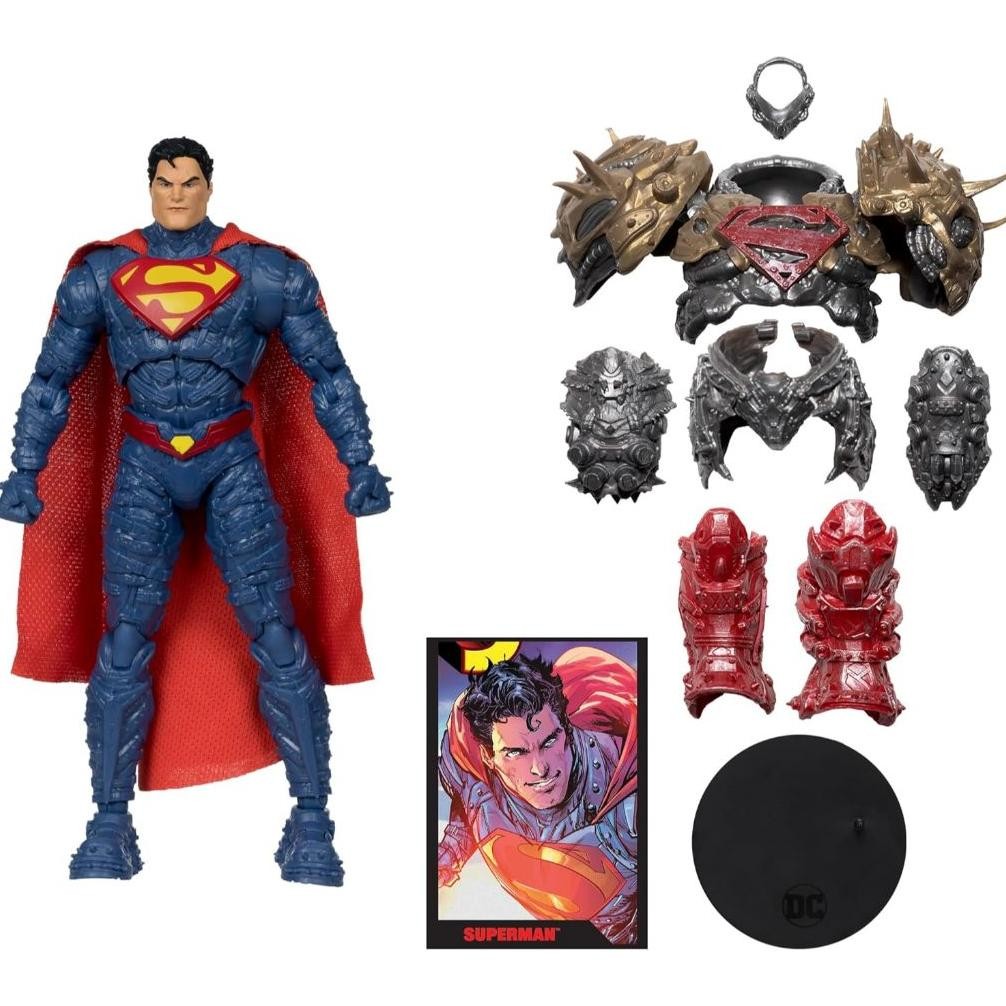 MCFARLANE ของเล่น DC DIRECT PAGE PUNCHERS SUPERMAN ACTIONFIGUR MIT SUPERMAN-COMIC, 17.8 ซม. ต้นฉบับ