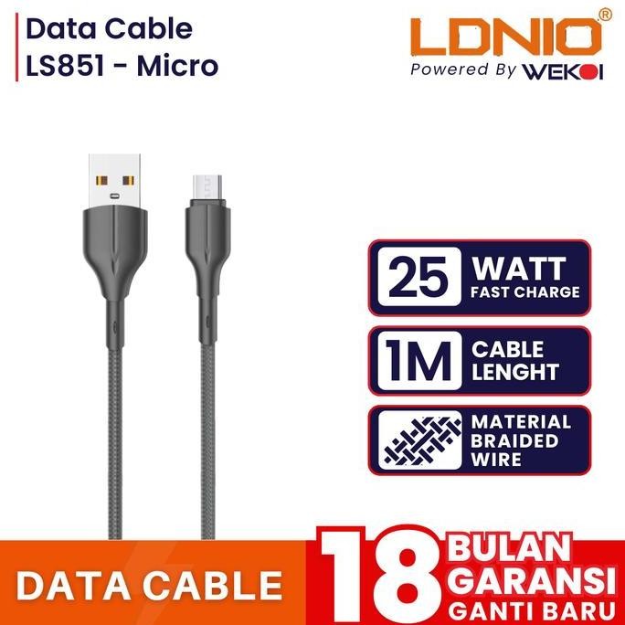 DY47 - WEKOI Data Cable LS851 Charger USB 25W Fast Charging Data Cable Original 1 เมตร