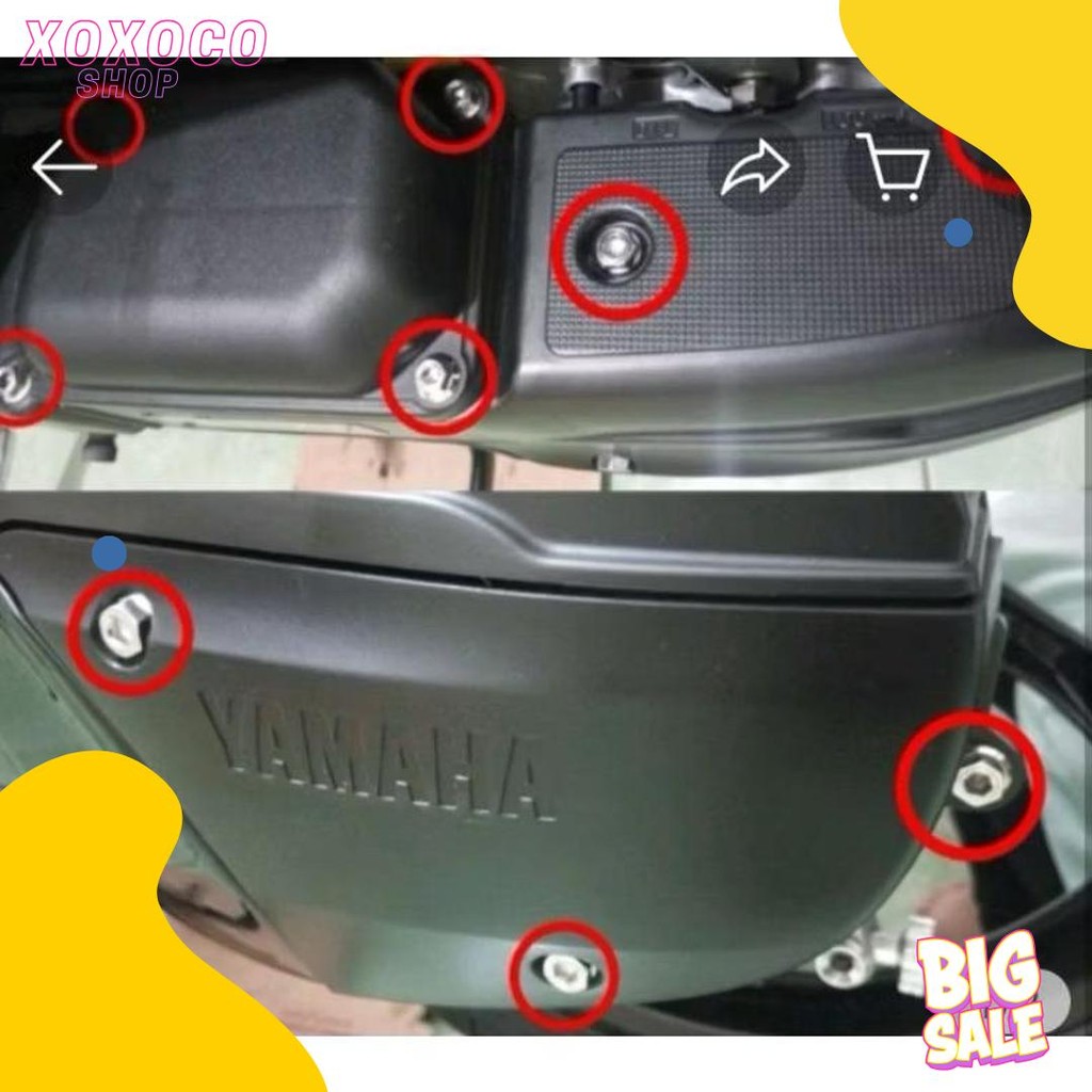 Mio Sporty Steanleest Cvt Cover Bolt 2 Keys Heng Thailand (เนื้อหา 9 ชิ้น)
