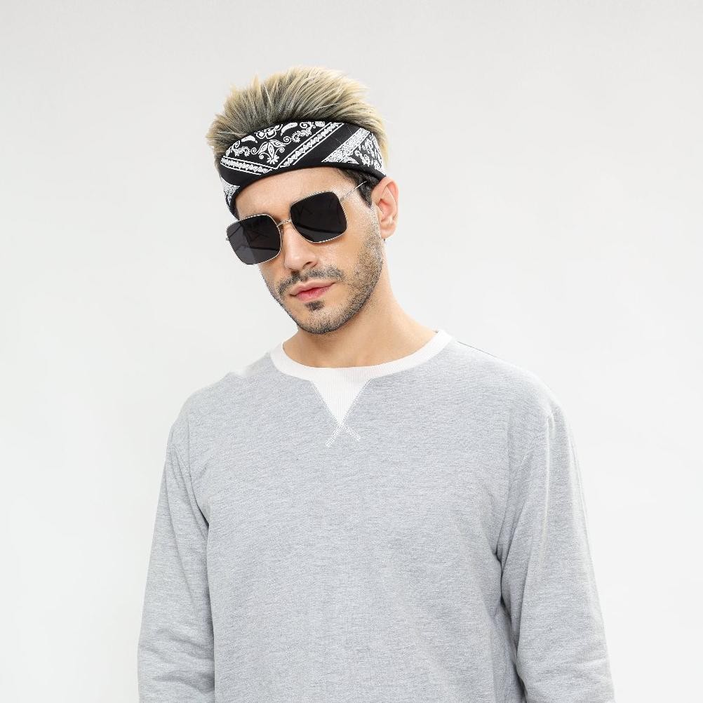 Bf888S Paisley หมวกคลุมผมพร้อมที่คาดผมลายผ้าบาติก Ox04