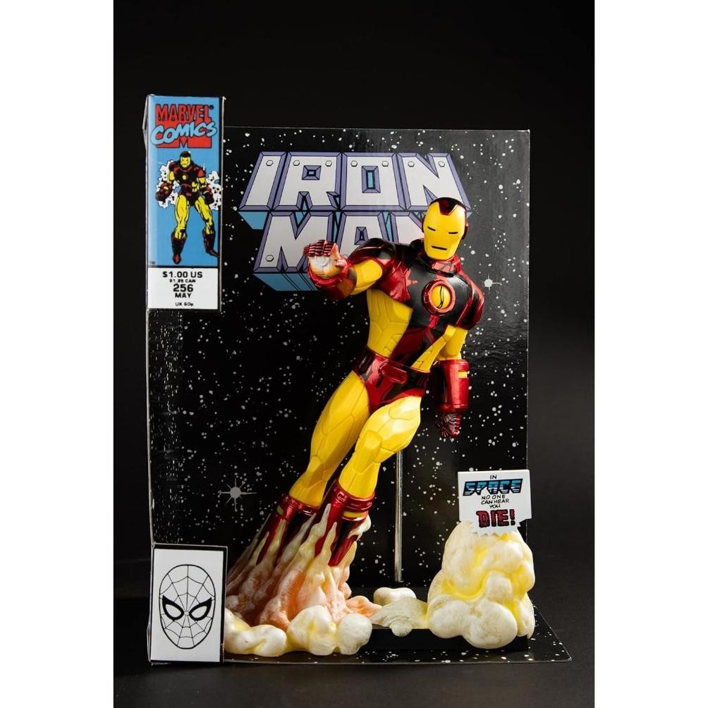 MCFARLANE MARVEL IRON MAN 1:6TH SCALE COLLECTIBLE WITH SCENE & COMIC (IRON MAN 256) ของเล่น