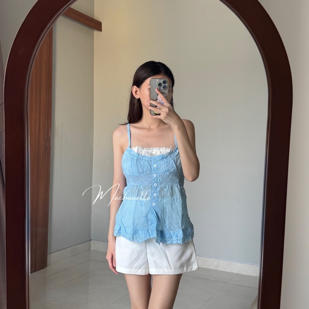 Pose Top | Korean Coquette Cute Tanktop Machanette Womens Top