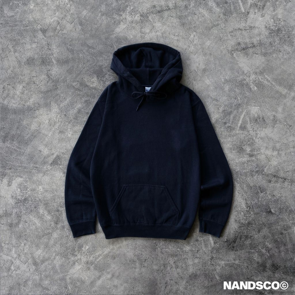 2000s Gildan Blank Pullover Hoodie - สีน้ําเงินกรมท่า