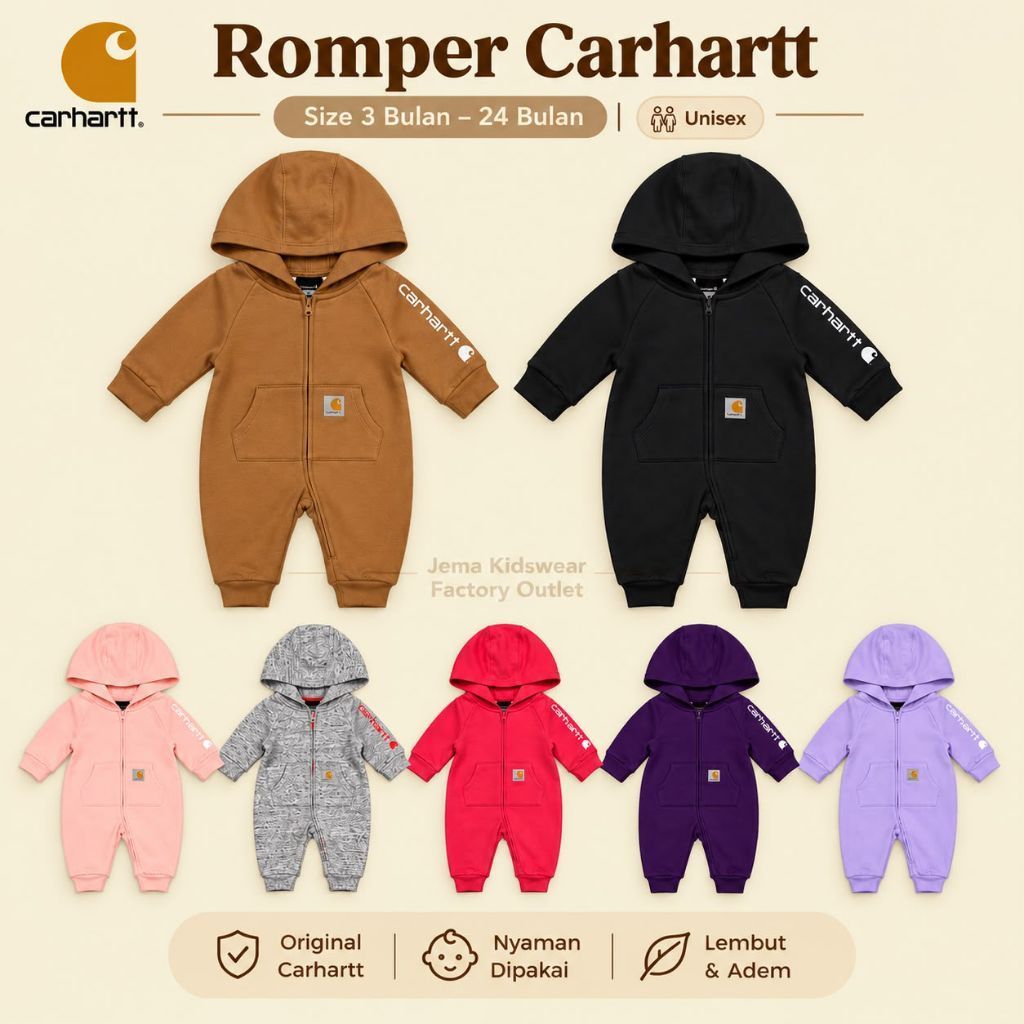 CARHATT UNISEX CHILDRENS ROMPER 3-24 MONTHS