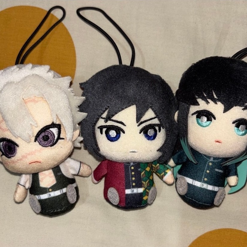 อย่างเป็นทางการ Demon Slayer Plush โบว์ลิ่ง Muichiro Tokito Giyuu Tomioka Sanemi Shinazugawa อะนิเมะ