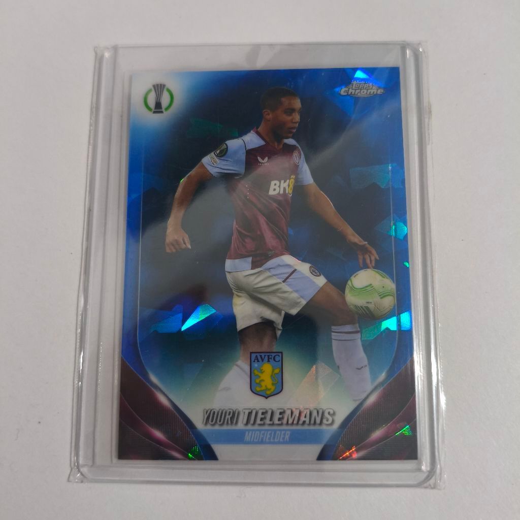 การ์ดฟุตบอล Youri Tielemans Aston Villa Blue Sapphire
