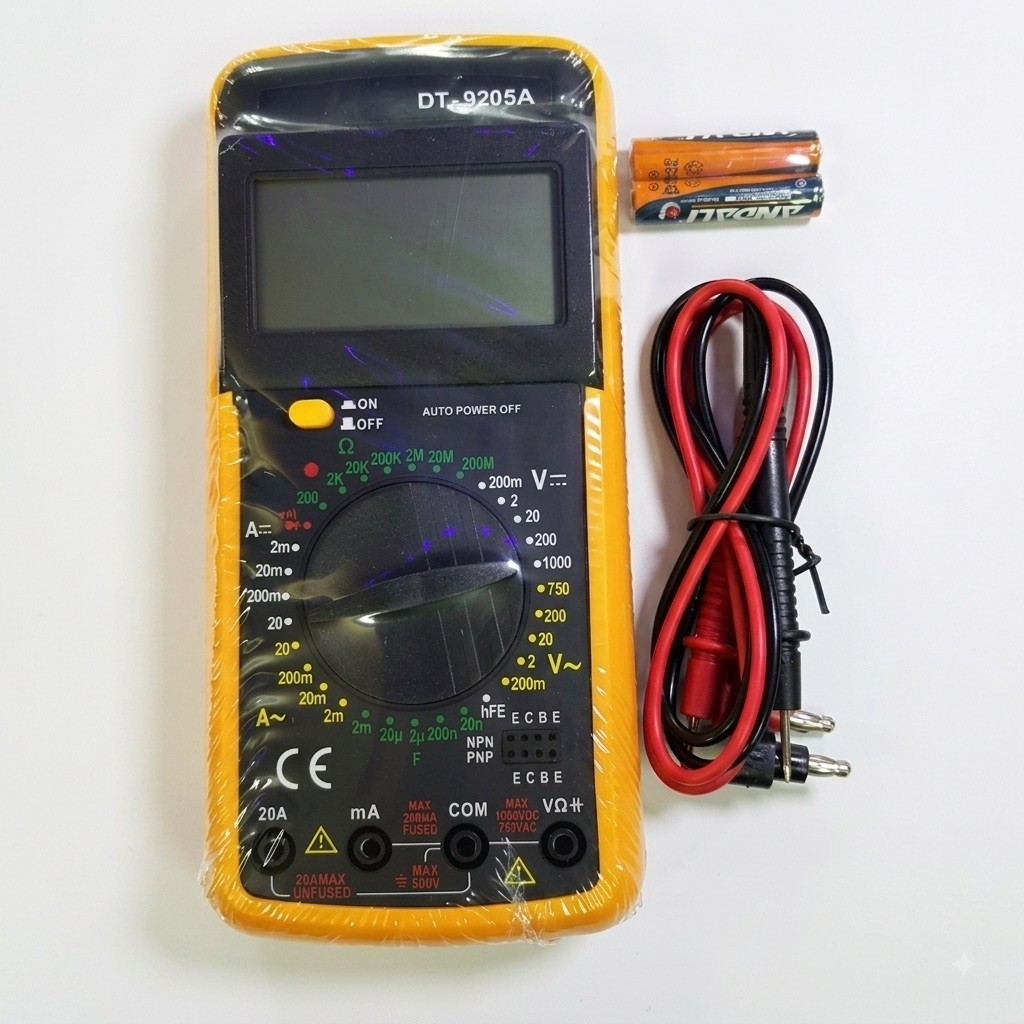 DIGITAL MULTITESTER DT-9205A DIGITAL MULTITESTER AVOMETER DT-9205A+BATERAE