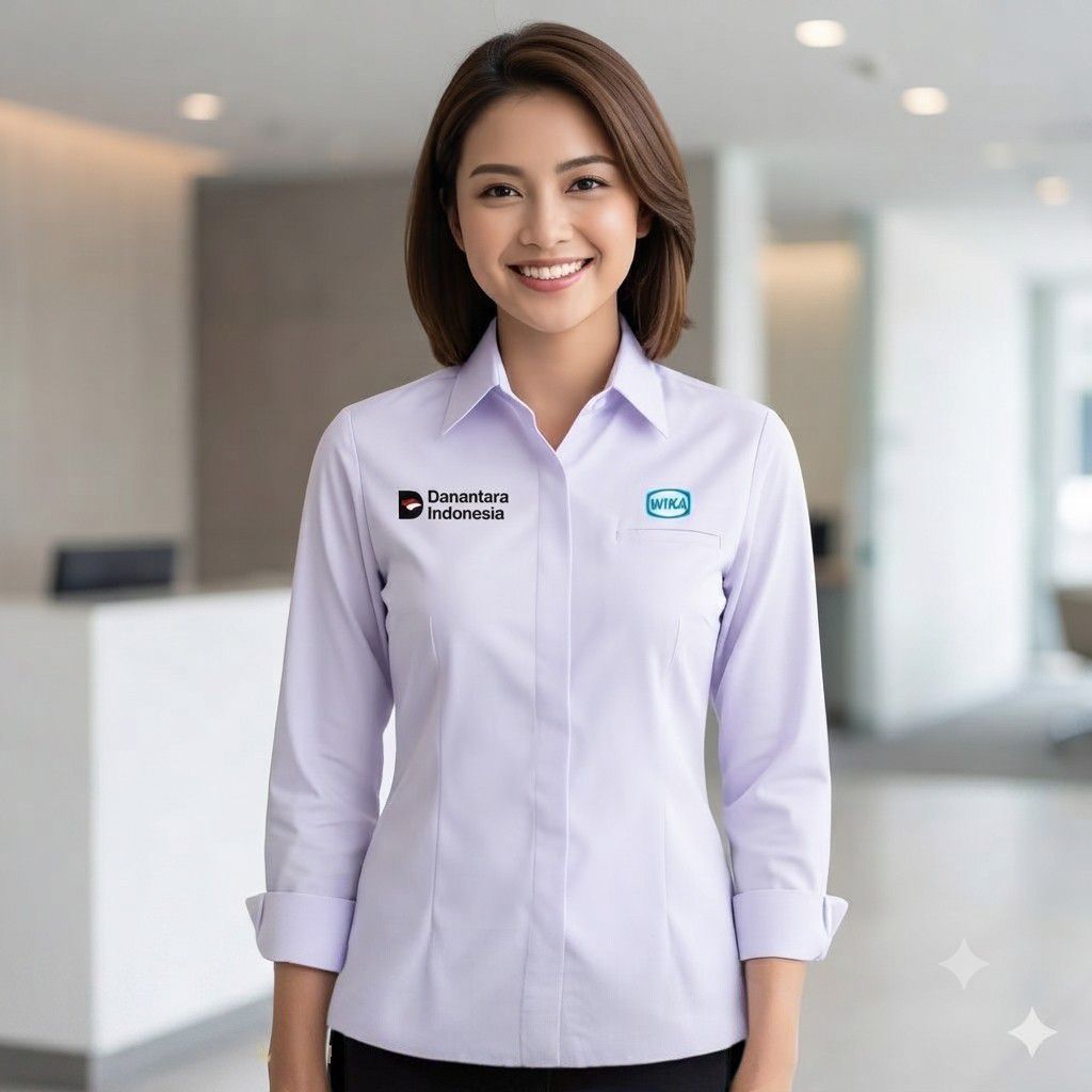 KEMEJA เสื้อเชิ้ต Wika สําหรับผู้หญิงแขนยาวทรงเข้ารูปล่าสุด / ชุดทํางาน danantara ผู้หญิง Wika