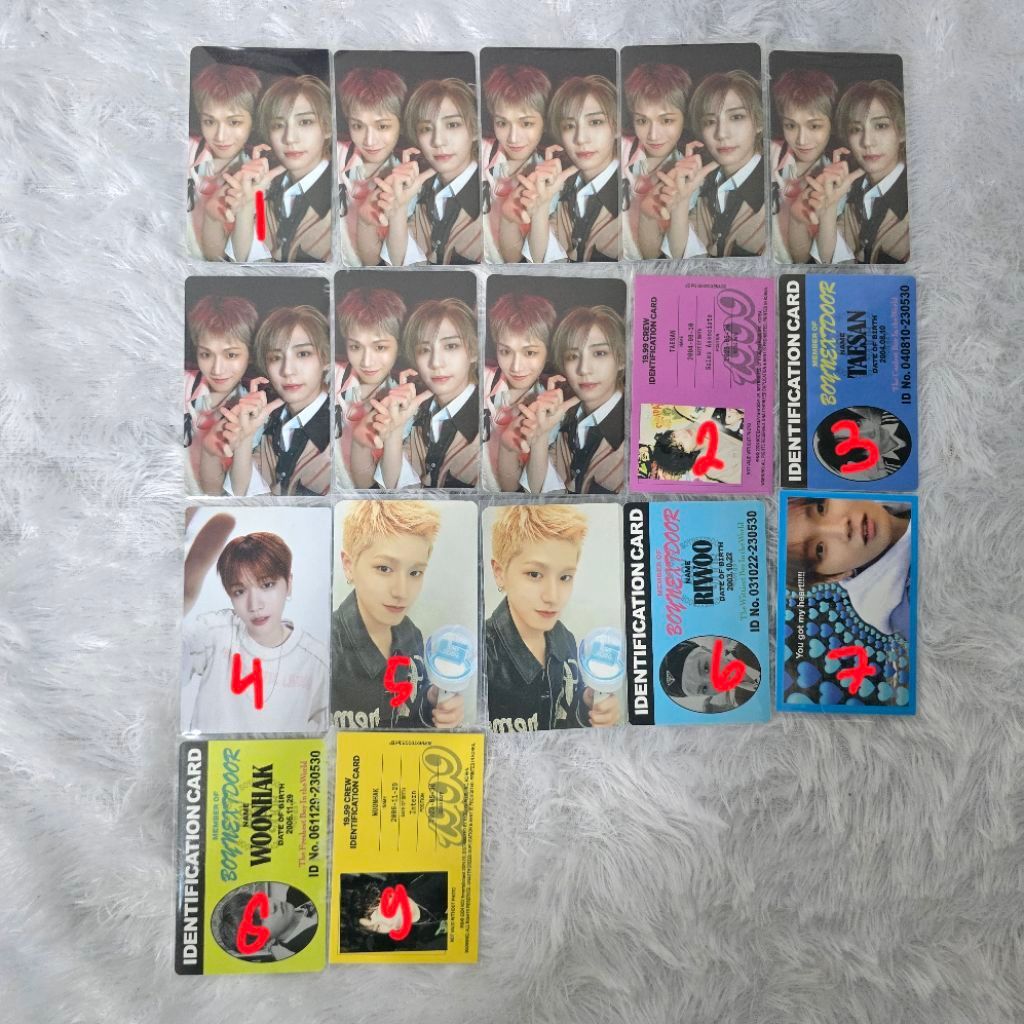 BOYNEXTDOOR PHOTOCARD PC UNIT BOYLIFE RIWOO LEEHAN WOONHAKIH