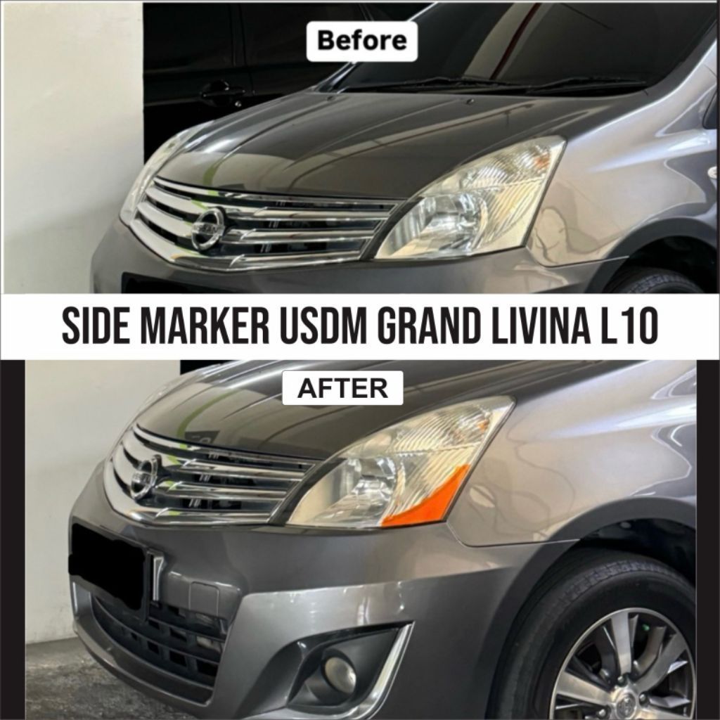 GRAND LIVINA L10 สติ๊กเกอร์เครื่องหมายข้างสีส้มใส (BUY ONE GET ONE FREE)
