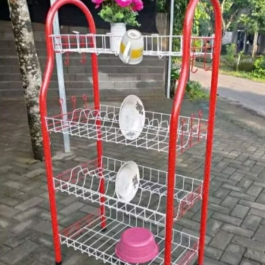 ECONOMIC 4-TIER DISH RACK / VALENCHSTORE ECONOMIC DISH RACK / 4-TIER DISH RACK / ตะแกรงอเนกประสงค์