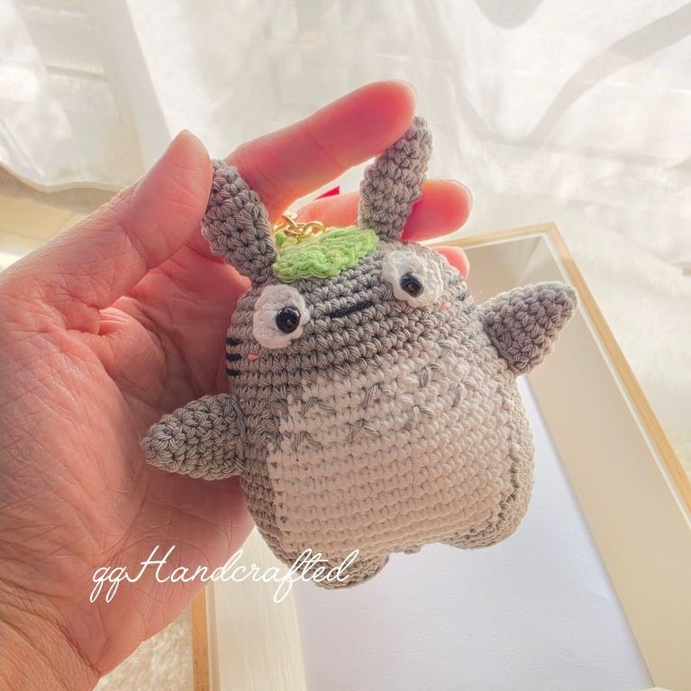GANTUNGAN TOTORO CROCHET DOLL . TOTORO DOLL TOTORO KNITTED KEYCHAIN