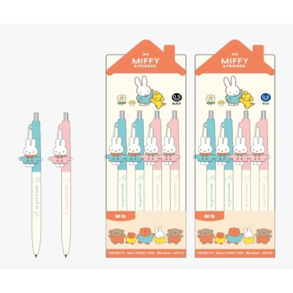 ปากกาลูกลื่น M&G Miffy & Friends 0.5 มม. (ปากกาแขวนหมึกสีน้ําเงิน)