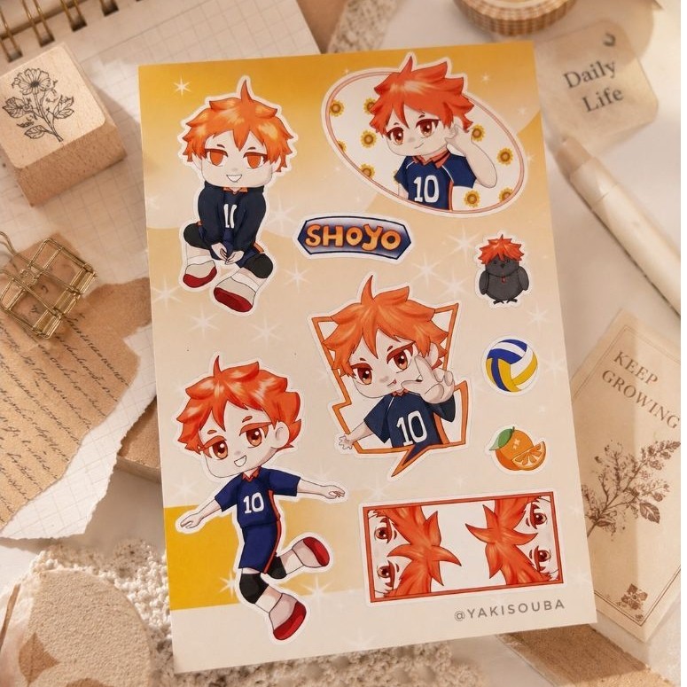 สติ๊กเกอร์ DIECUT KISSCUT HINATA SOYO HAIKYUU ANIME