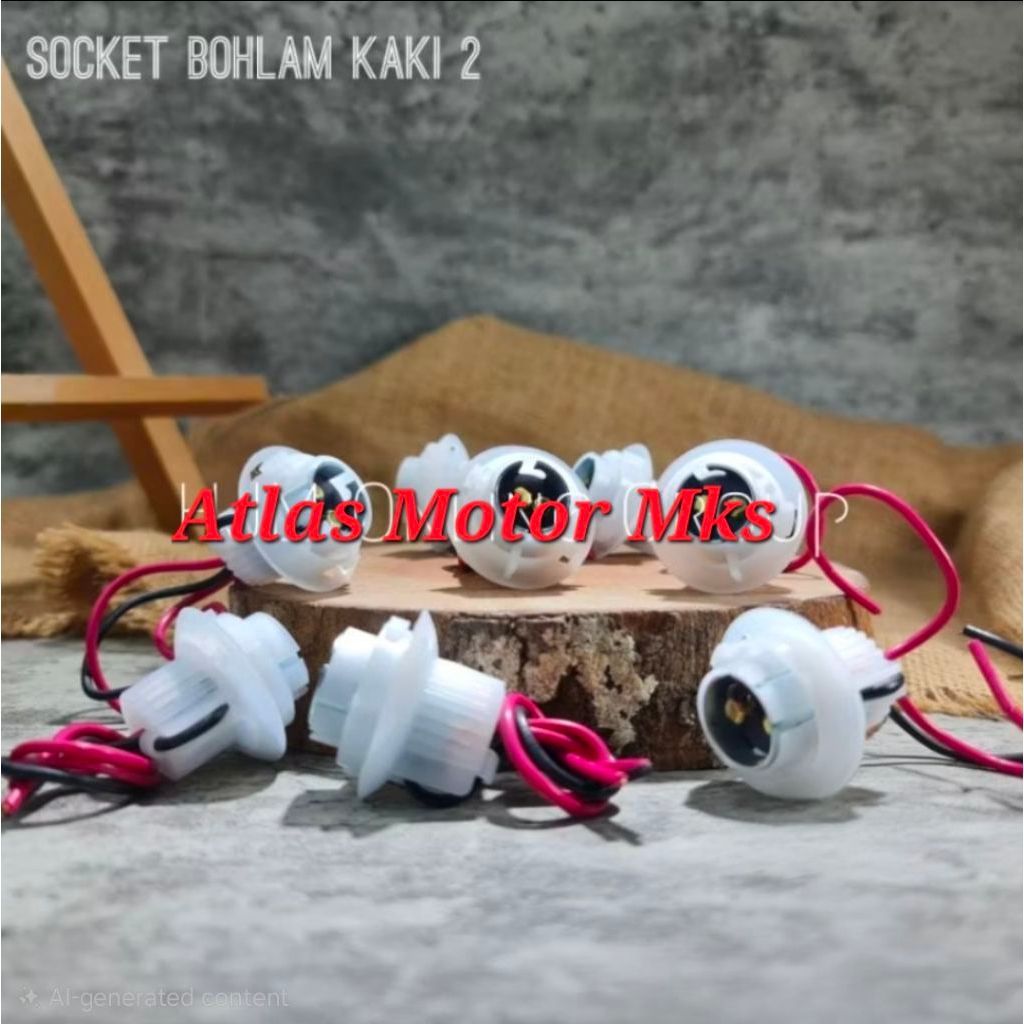 [1PC] BULB SOCKET BRAKE BULB FITTING SOCKET TURN SIGNAL BULB ROTARY MODEL 1 ขา / 2 ขา