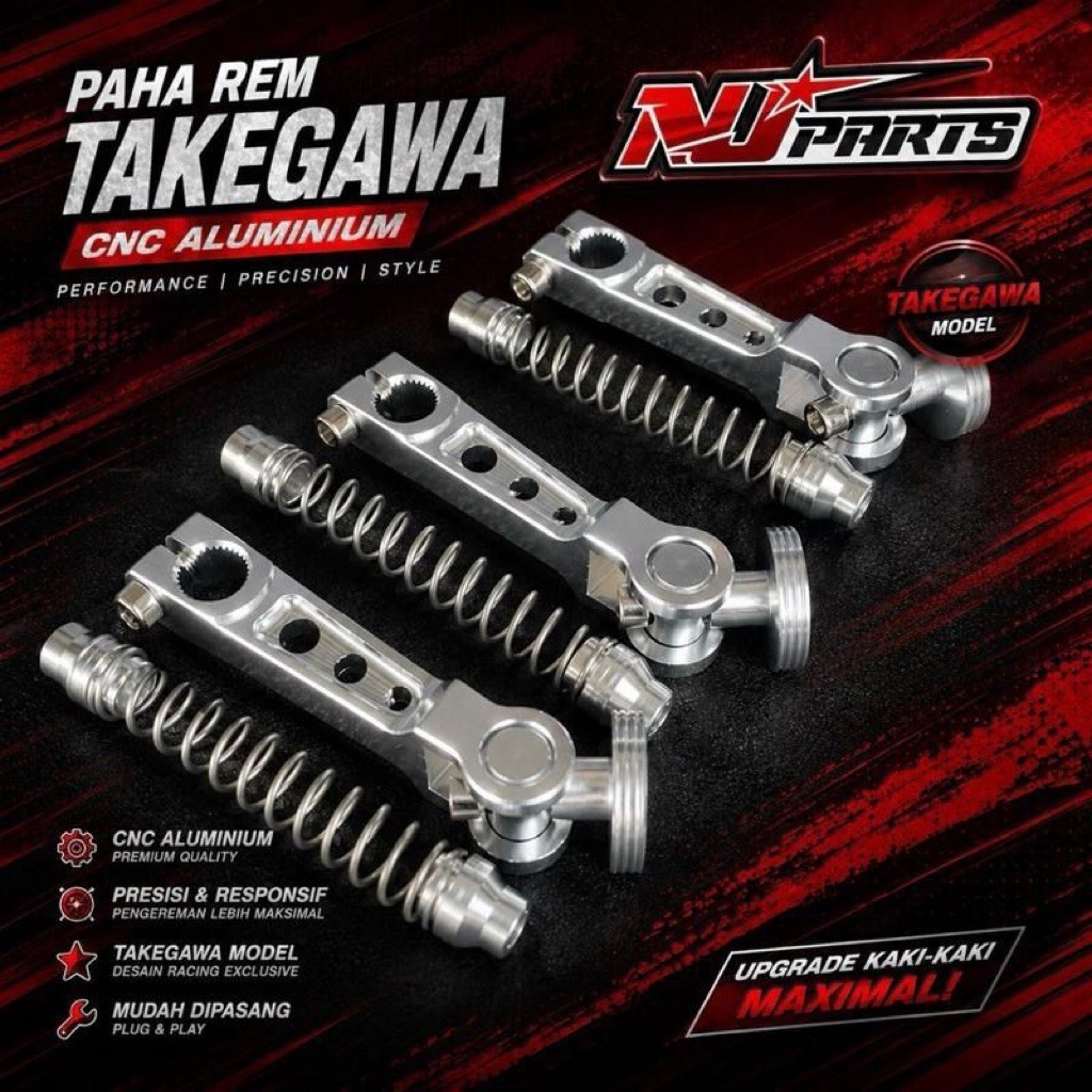 ขาเบรกโดย njparts รุ่น takegawa cnc อลูมิเนียม beat vario scoopy mio มอเตอร์สากล