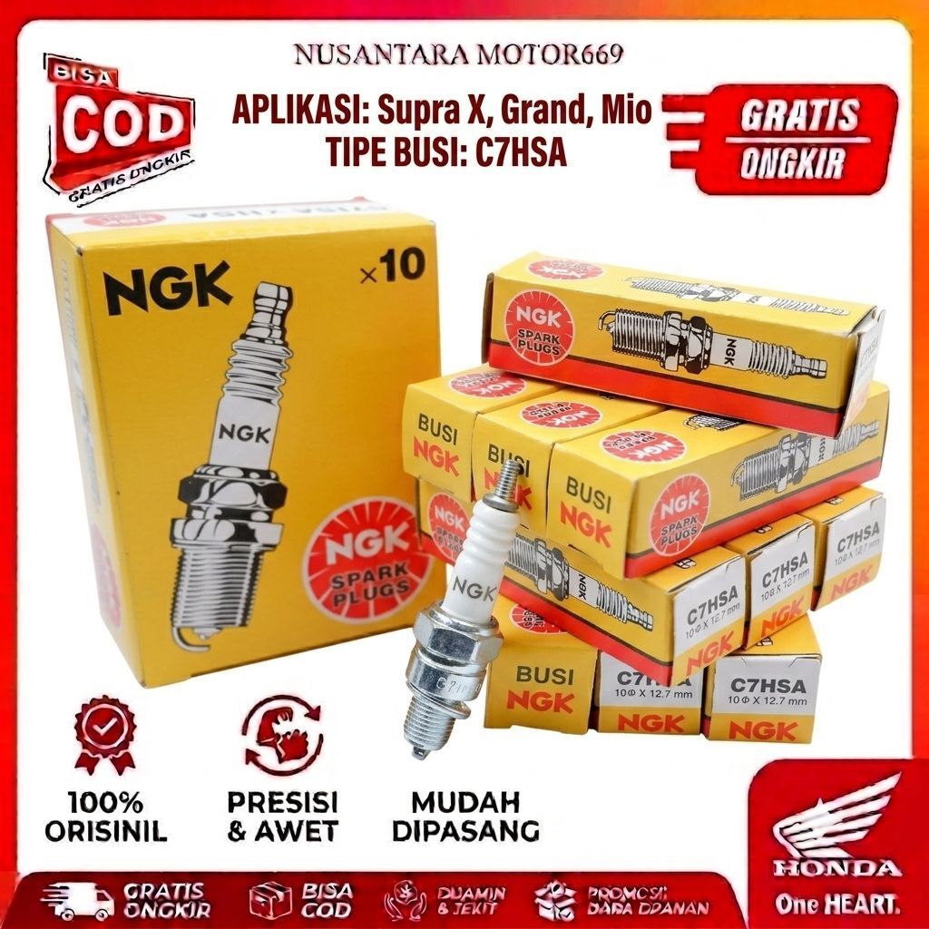 หัวเทียน NGK C7HSA - หัวเทียน supra x - หัวเทียน C7HSA