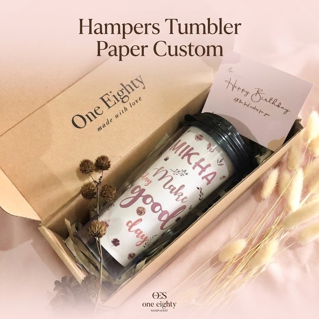HAMPERS TUMBLER PAPER CUSTOM BIRTHDAY GRADUATION WEDDING BRIDESMAID ANNIVERSARY FAREWELL กล่องของขวั