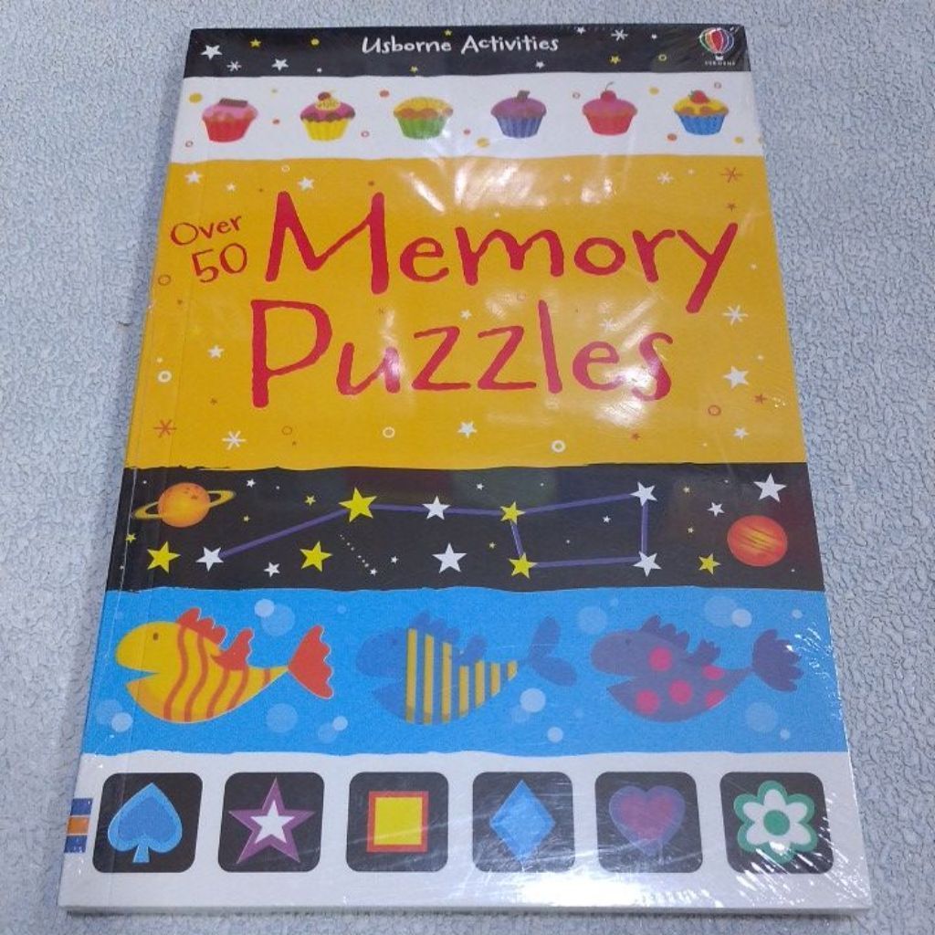 ต้นฉบับภาษาอังกฤษ Book Over 50 Memory Puzzles โดยกิจกรรม Usborne