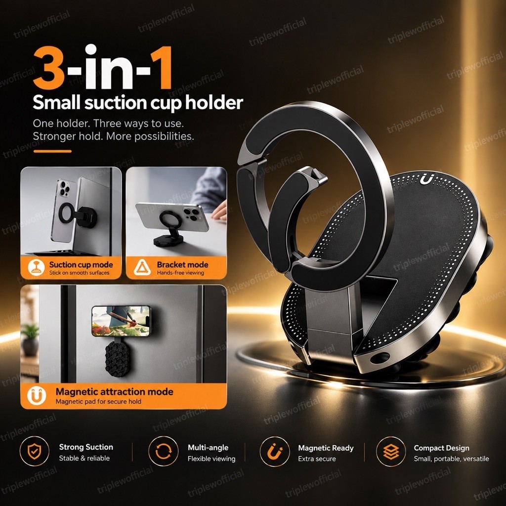 Triple W Stand HP Magnetic Portable 3in1 Holder HP Table Car Wall Universal