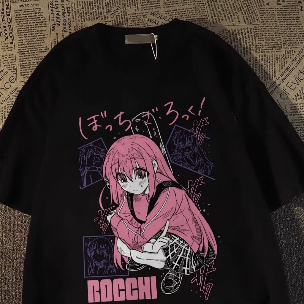 เสื้อยืด BOCHI PINK ANIME เสื้อยืดญี่ปุ่น ANIME ล่าสุด