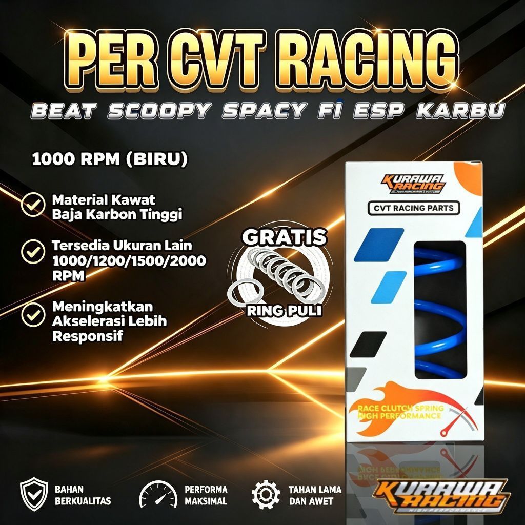 1000RPM CVT SPRING BEAT SCOOPY FI ESP BEAT CARBON SCOOPY CARBON SPACY FI CARBON