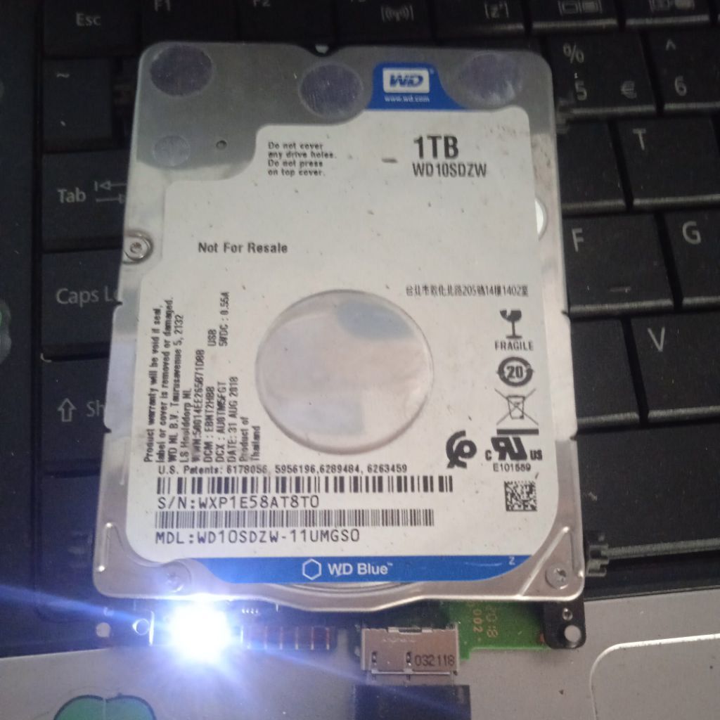 Hardsik WD Blue ภายนอก 1TB ลบ