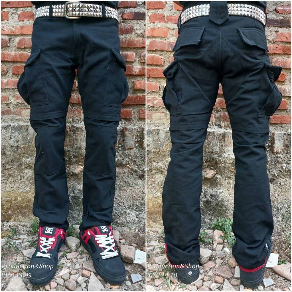 กางเกง ALPIN LONG BLACK MADE OF THICK CANVAS / กางเกง CARGO LONG สีดํา