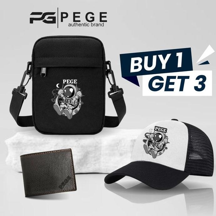 แพ็คเกจออมทรัพย์สมบูรณ์ Pege Slingbag ซื้อ 1 แถม 3 Sling Hat Wallet - Pg Bundling 16
