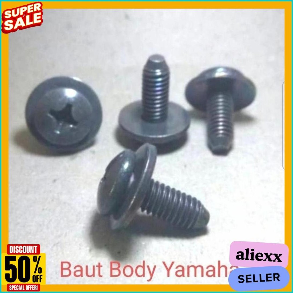 Yamaha Mio Vega R Jupiter M6X16 Motorcycle Body Cover Bolt ไขควง Plus 1 ชิ้น