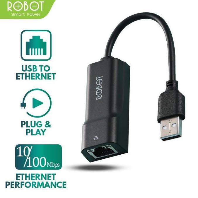 DB257 } ROBOT EA10 USB Ethernet Hub USB 2.0 ถึง 10/100Mbps Network RJ45 LAN