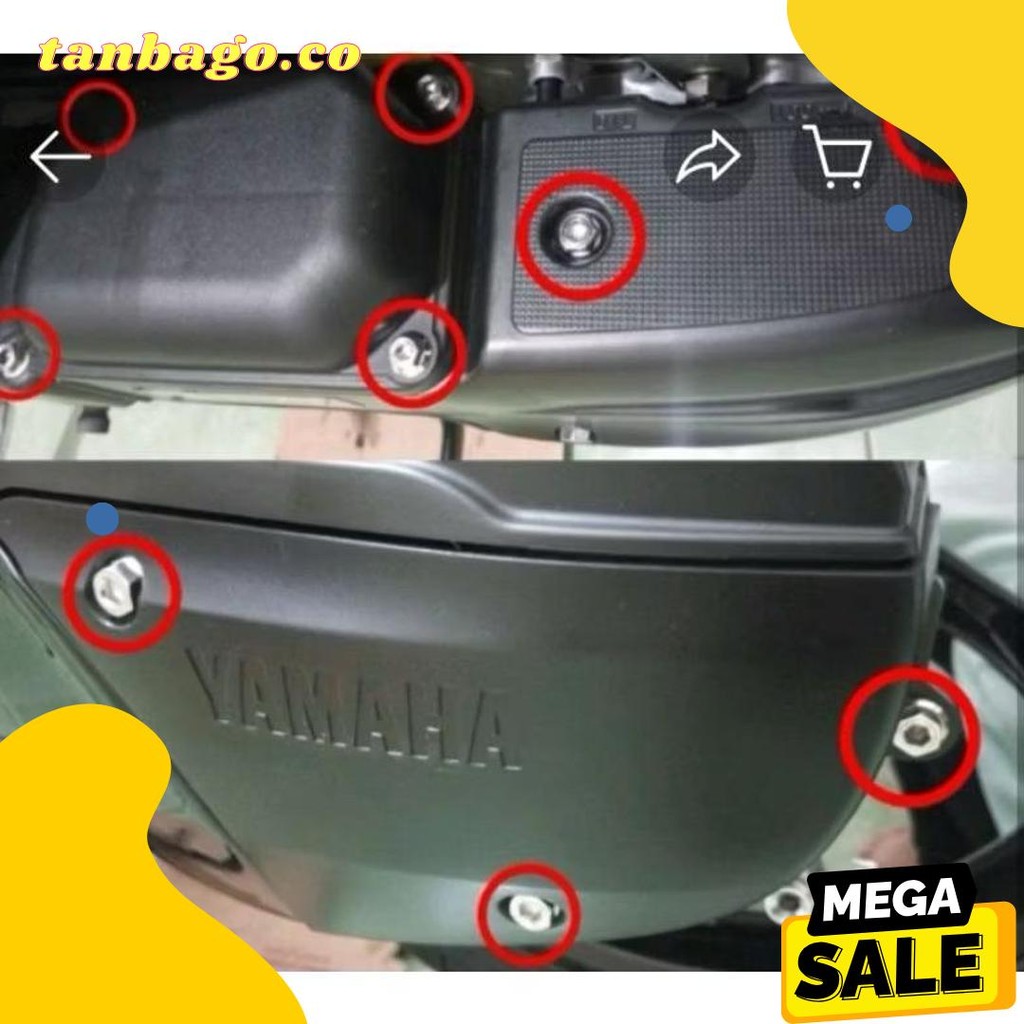 Mio Sporty Steanleest Cvt Cover Bolt 2 Keys Heng Thailand (เนื้อหา 9 ชิ้น)