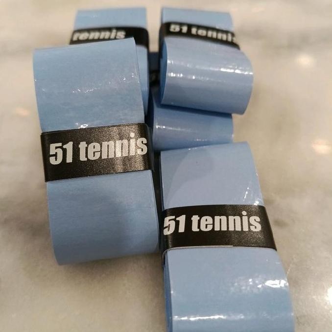 Blue Grip 51 Tennis band black overgrip over Grip Tennis padel