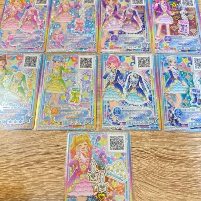 Aikatsu Stars Starry Memory Coords Yume mahiru ezra laura ako Pink & Blue & Lime & Purple starry Mem