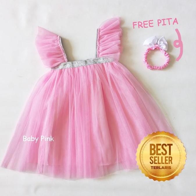 DI13 >> 1 ปีเด็ก Tutu Dress Sage สีเขียวฟรี RIBBON ชุดงานเลี้ยงวันเกิดเด็กพาสเทลเสื้อผ้าเด็กวัยหัดเด
