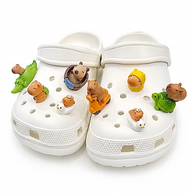 3D CHARM SHOE JIBBITZ CAPYBARA DIY CLAY RESIN SANDAL DECORTATIONS VIRAL