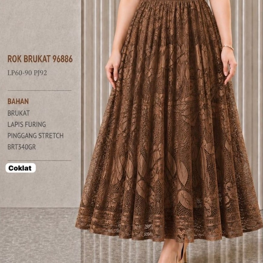BRUKAT SKIRT 9686 ความยาวแม็กซี่