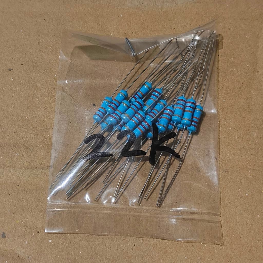 R 22K Ohm 0.5W 22 K กิโล 0.5 วัตต์ 5 ตัวต้านทานเปอร์เซ็นต์ 20 ชิ้น