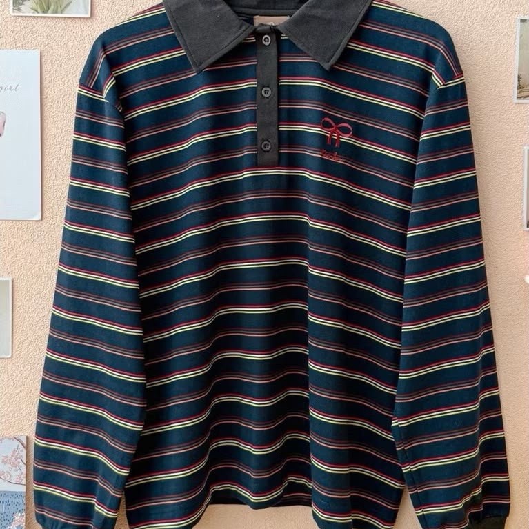 Kienka - เสื้อ Hyeri Stripe เสื้อโอเวอร์ไซส์ผู้หญิง