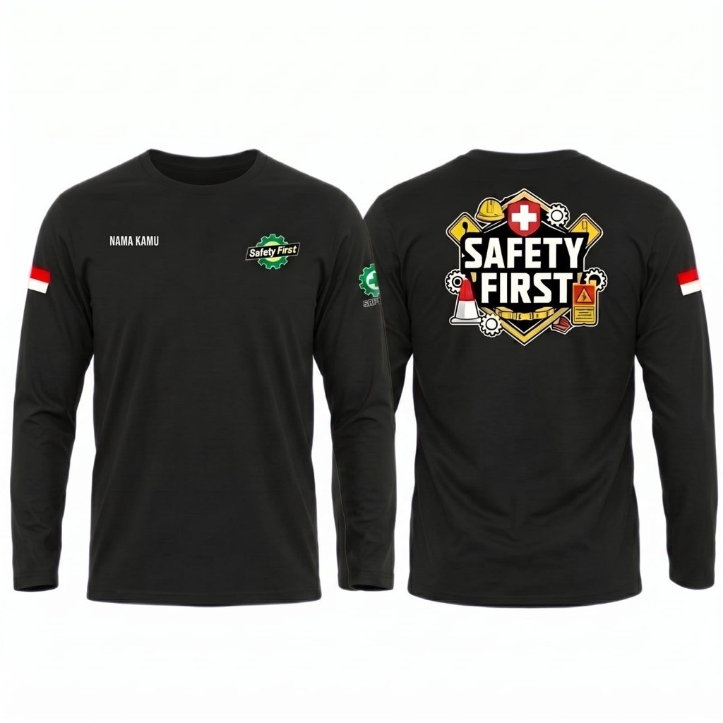 SAFETY FIRST LONG-SLEEVED เสื้อยืดสําหรับ PROJECT WORK SAFETY