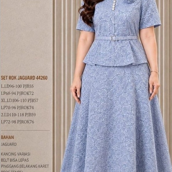 KD60442 ELEGANT CASUAL SKIRT SET REAL PICT [L XL 2L]