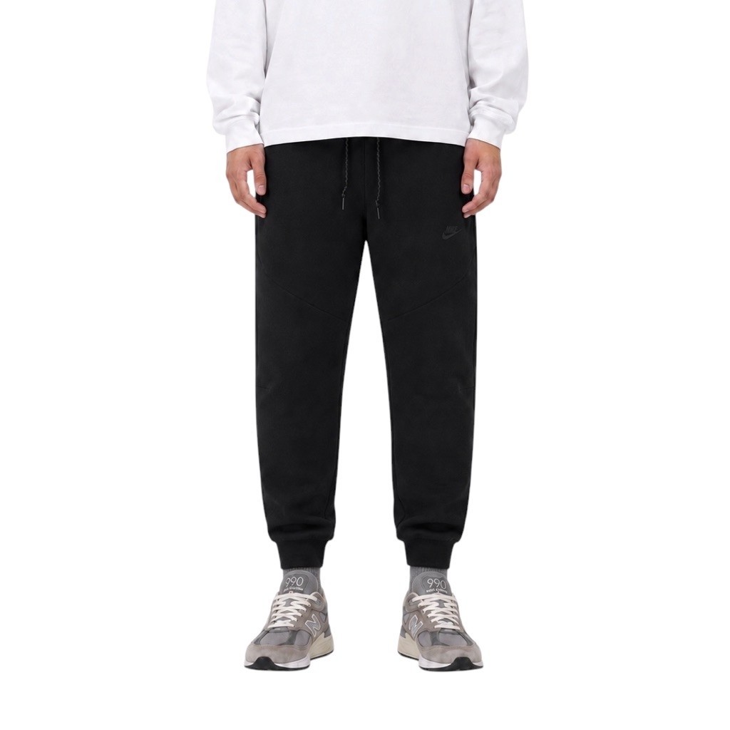 2020 Nk Tech Fleece กางเกงจ็อกเกอร์สีดํา Regular Fit