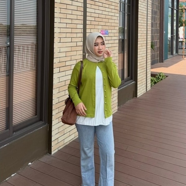 KALUNA CARDIGAN KNIT TOP BY SHAFITRI - Korean Look Womens CARDIGAN Top