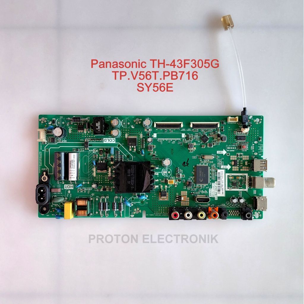MESIN Panasonic LED TV เมนบอร์ด TH-43F305G TH 43F305G Manherboard LCD Viera TP.V56T.PB SY56E MB Cooc